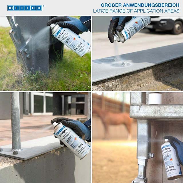 WEICON Zinc Spray 400ml – Approved Zinc Coating for Superior Corrosion &amp; Rust Protection