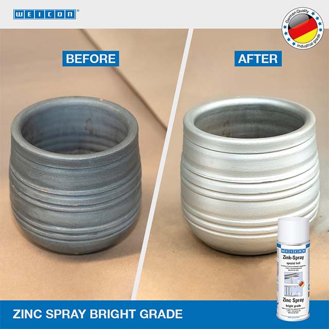WEICON Zinc Spray 400ml – Approved Zinc Coating for Superior Corrosion &amp; Rust Protection
