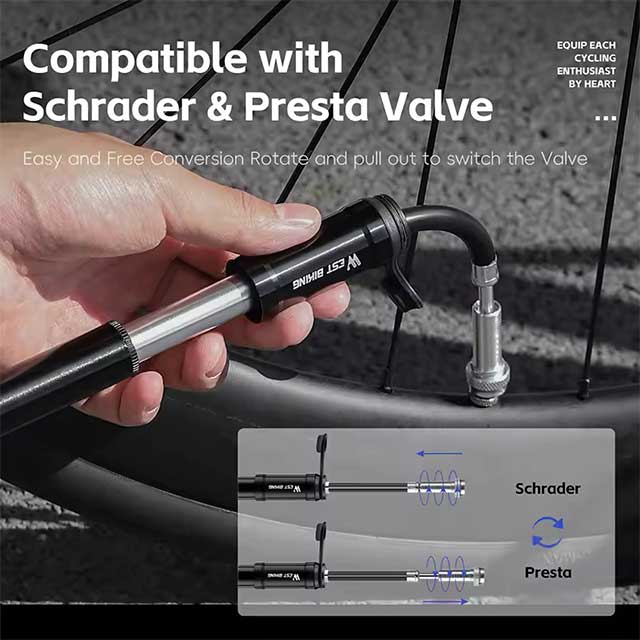 WEST BIKING High Pressure Mini Air Pump