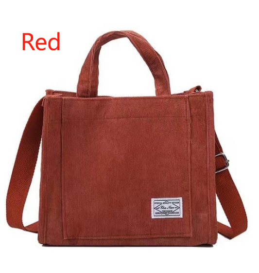 Minimalist Corduroy Small Square Shoulder Bag Casual Crossbody Purse for Women | Stylish & Lightweigh (EGB266)