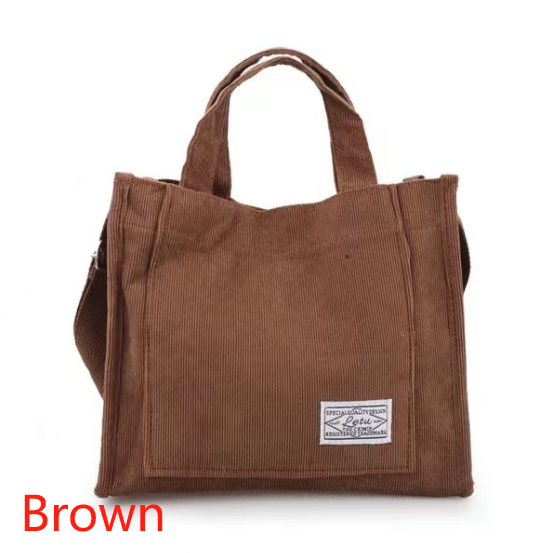 Minimalist Corduroy Small Square Shoulder Bag Casual Crossbody Purse for Women | Stylish & Lightweigh (EGB266)