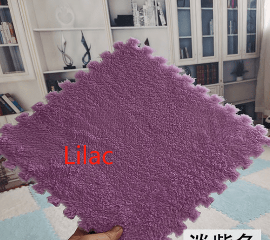 Tapis de sol en velours doux, 1 pièce, forme puzzle en mousse, idéal pour la chambre et la maison - Design élégant en suédine