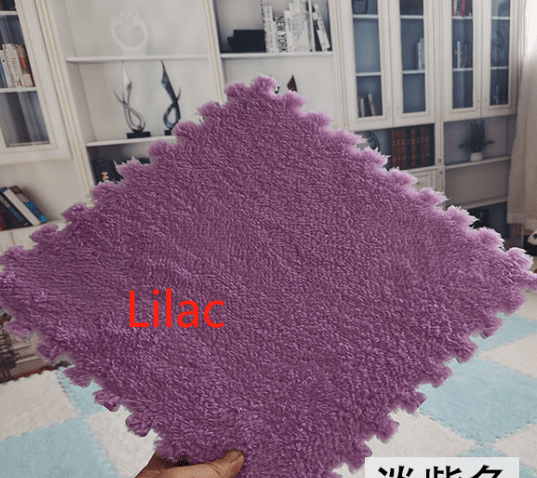 1 Piece Soft Velvet Floor Mat Puzzle Foam Pad for Bedroom and Household - Elegant Suede Carpet Design