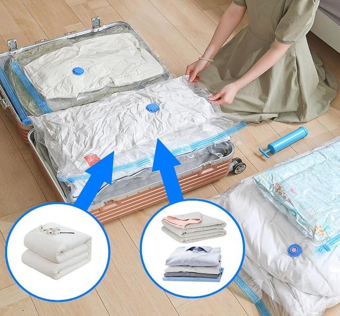 Sac de rangement sous vide – Grand sac de compression pour vêtements, couvertures, couettes et bagages de voyage