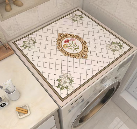 غطاء غبار لغسالة الملابس بتصميم كلاسيكي من Nordic Vintage، غطاء غبار لطاولة النوم، غطاء مقاوم للماء، غطاء غبار للثلاجة والميكروويف، غطاء مانع للانزلاق 