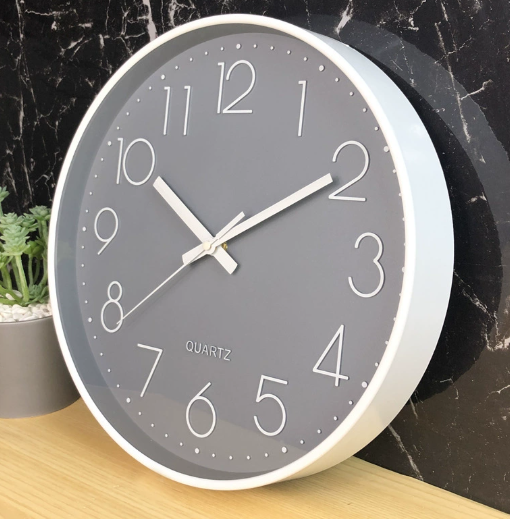 8-Inch Quartz Wall Clock – Silent Non-Ticking Mute Clock – Cubic Digital Wall Clock for Living Room, Bedroom & Office Decoration