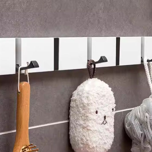 Wall-Hanging Bamboo Key Hanger & Organizer – Rectangular Wall Key Rack with Hooks – Decorative Coat and Entryway Hanger