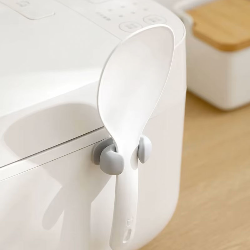 Support à Cuillère à Riz Mural en Silicone – Rangement de Cuisine Peu Encombrant pour Cuillères de Cuiseur Électrique