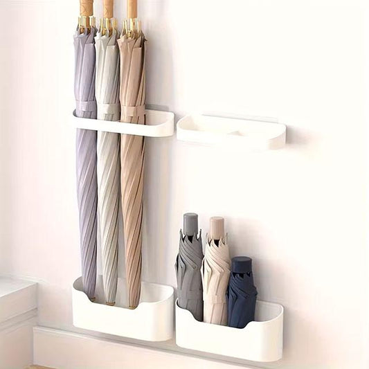 Wall-Mounted Umbrella Holder | Nail-Free Fastener Style | Multi-Functional Umbrella Storage Rack for Home & Office