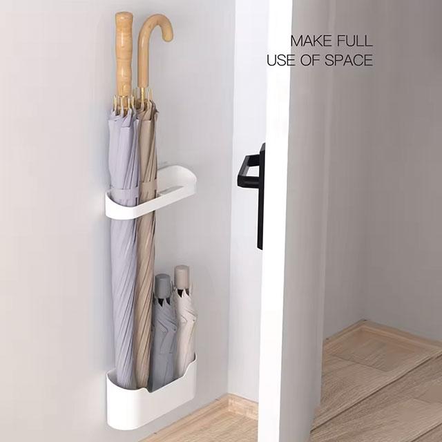 Wall-Mounted Umbrella Holder | Nail-Free Fastener Style | Multi-Functional Umbrella Storage Rack for Home & Office