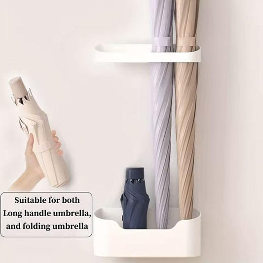 Wall-Mounted Umbrella Holder | Nail-Free Fastener Style | Multi-Functional Umbrella Storage Rack for Home & Office