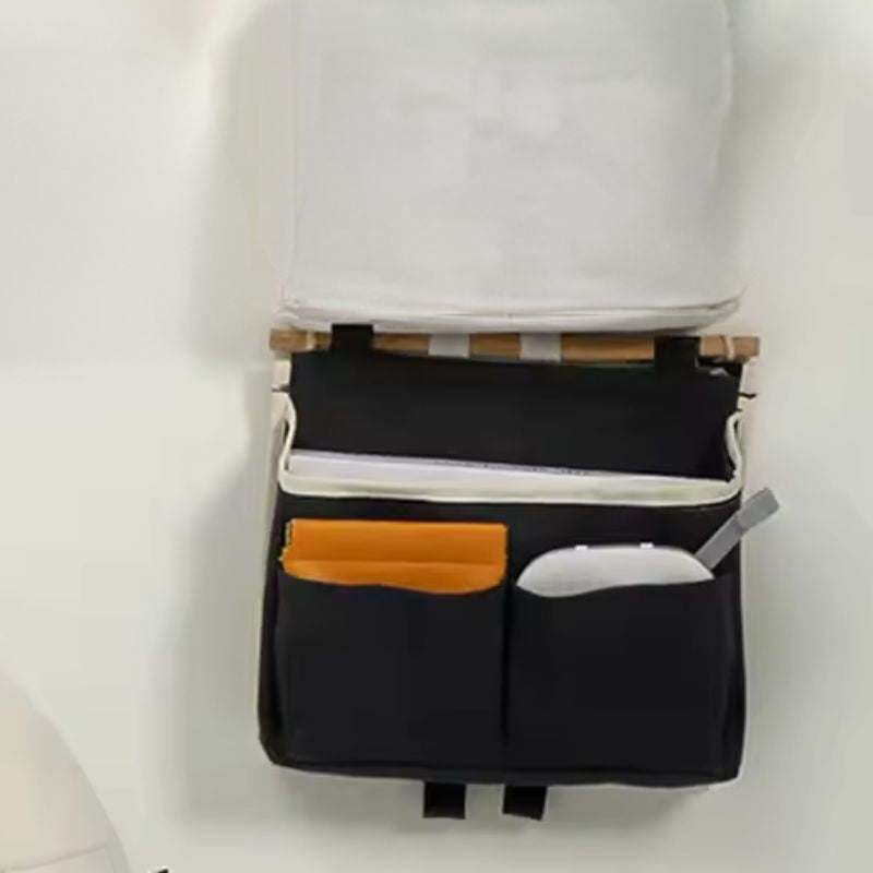 Sac de Rangement Mural – Organisateur de Porte Imperméable pour Sous-vêtements et Articles Divers – Pochette de Rangement Suspendue Multi-Poches (Gris/Blanc/Noir)