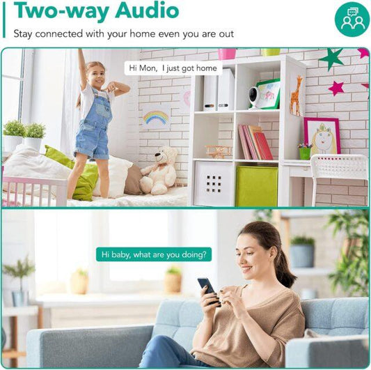 Wansview 1080P Wireless Home Security Camera K5 - 2K Video, Motion Alerts, Alexa Compatible