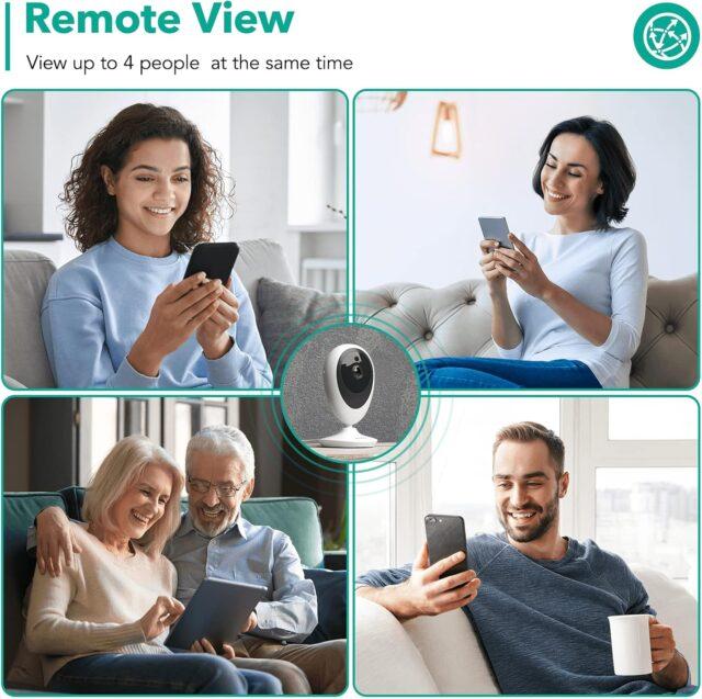 Wansview 1080P Wireless Home Security Camera K5 - 2K Video, Motion Alerts, Alexa Compatible