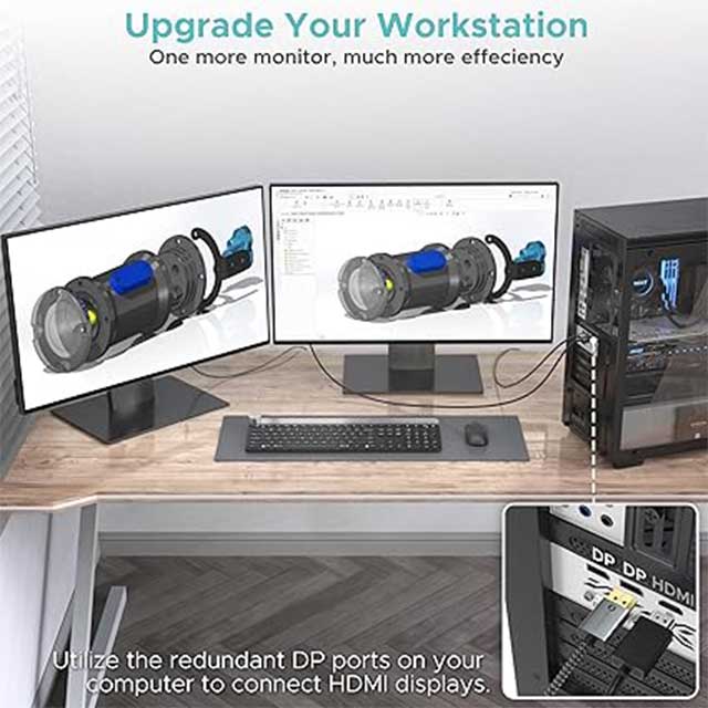 Warrky 4K DisplayPort to HDMI Cable