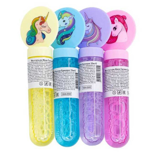 Wash Bubbles Mini Stick Unicorn – Magical Mess-Free Bubble Wand Toy for Kids’ Outdoor & Indoor Fun