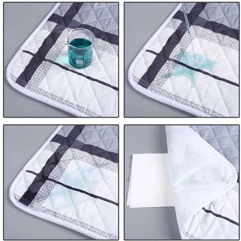 Matelas lavable imperméable tapis d'urine (50x70cm) – Protège-matelas respirant pour bébé et tout-petit – Tapis à langer mignon de dessin animé – Alèse douce réutilisable pour lit de bébé et literie