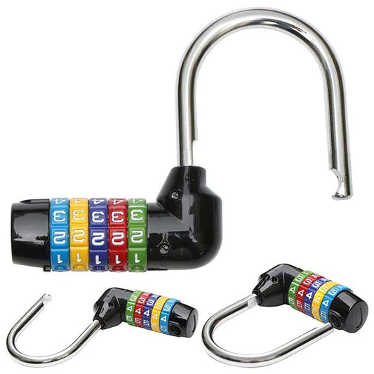 Waterproof 4-Digit Combination Safe Padlock – Durable Black Gym Locker &amp; Number Lock for Home, Travel &amp; Outdoor Security