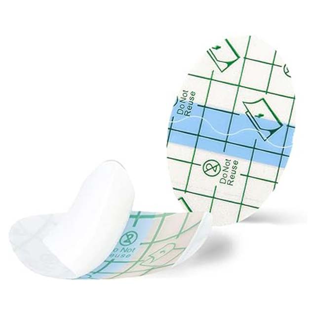Waterproof Elastic Clear Adhesive Bandages – Transparent Ellipse Film Tapes for Swimming &amp; Shower Protection (1.7 x 2.6 Inch)