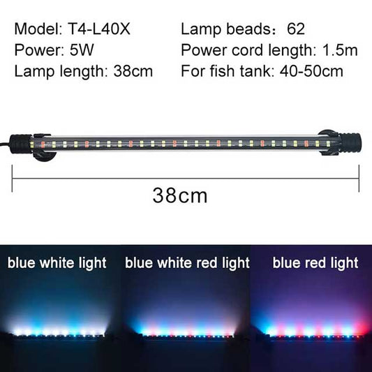 Waterproof LED Aquarium Light – Submersible Fish Tank Clip Lamp for Aquatic Plants & Tank Decor (220–240V)
