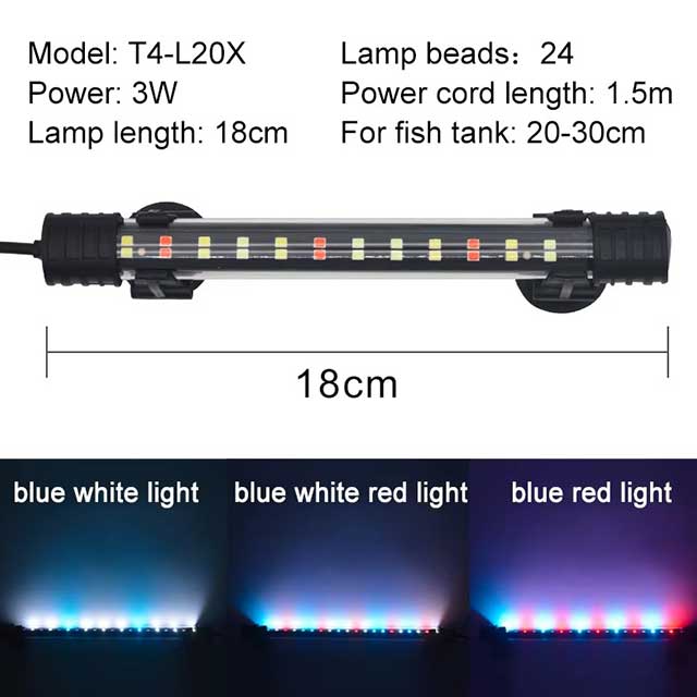Waterproof LED Aquarium Light – Submersible Fish Tank Clip Lamp for Aquatic Plants & Tank Decor (220–240V)