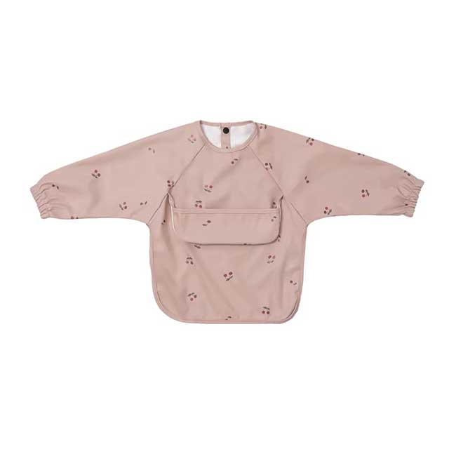 New Children Feeding Aprons Long Sleeve Baby Bib With Pocket Full Cover Kid Gown With Bag Waterproof Long-Sleeve Smock