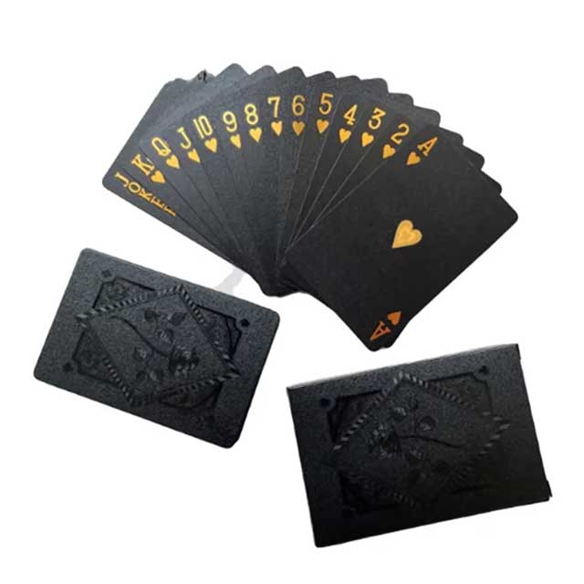 Waterproof Rose Black Gold Playing Cards – Luxury Poker Deck for Magic Tricks, Board Games & Collectors Gift