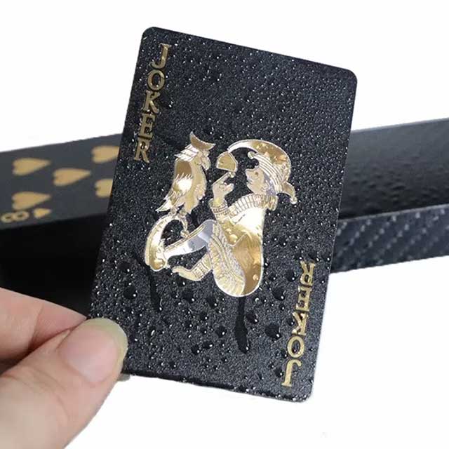 Waterproof Rose Black Gold Playing Cards – Luxury Poker Deck for Magic Tricks, Board Games & Collectors Gift