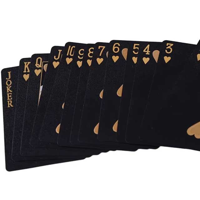 Waterproof Rose Black Gold Playing Cards – Luxury Poker Deck for Magic Tricks, Board Games & Collectors Gift