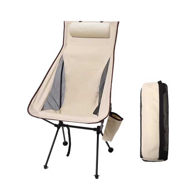 Westtune Portable Folding Camping Chair with Headrest – Lightweight Aluminum Alloy Outdoor Chair for Hiking, Fishing & Travel