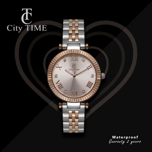ساعة سيتي تايم النسائية الجديدة المصنوعة من الفولاذ المقاوم للصدأ