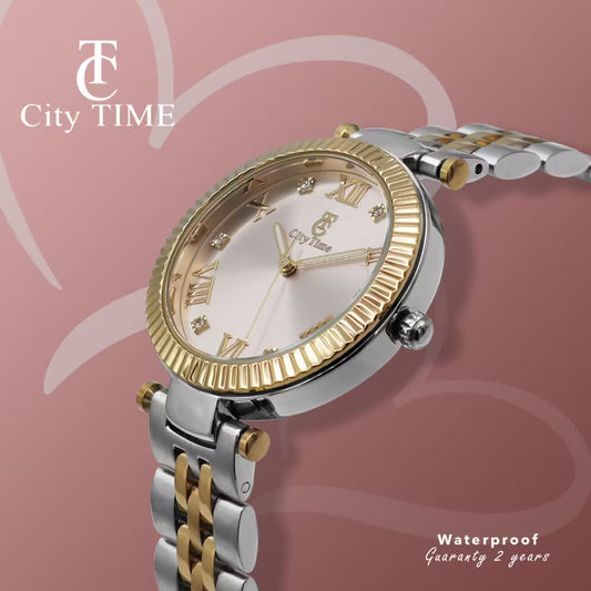 ساعة سيتي تايم النسائية الجديدة المصنوعة من الفولاذ المقاوم للصدأ