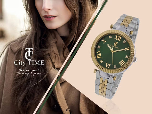 ساعة سيتي تايم النسائية الجديدة المصنوعة من الفولاذ المقاوم للصدأ