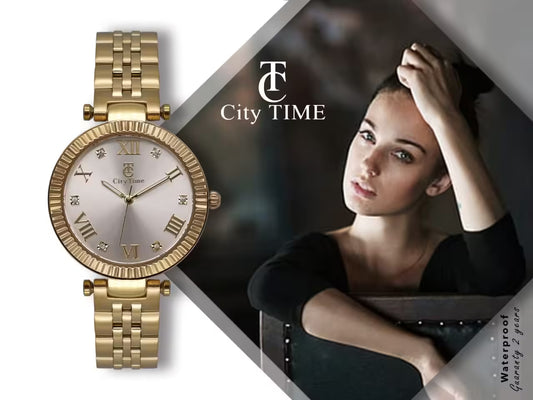 ساعة سيتي تايم النسائية الجديدة المصنوعة من الفولاذ المقاوم للصدأ