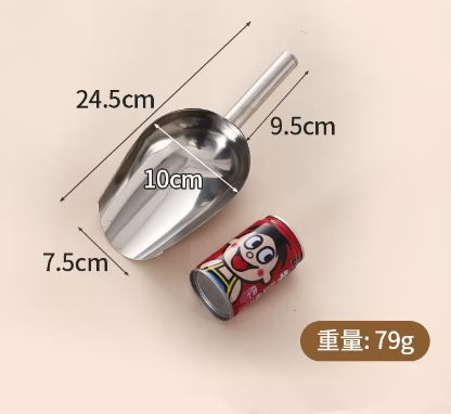 Stainless Steel Ice Scoop & Food Buffet Candy Shovel Durable Kitchen Gadget