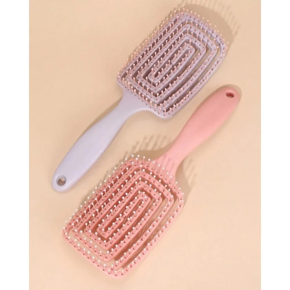 Hair Brush Detangling Comb – Bristle & Nylon Wet Brush for Curly Hair, Women’s Massage Comb, Salon Styling Tool