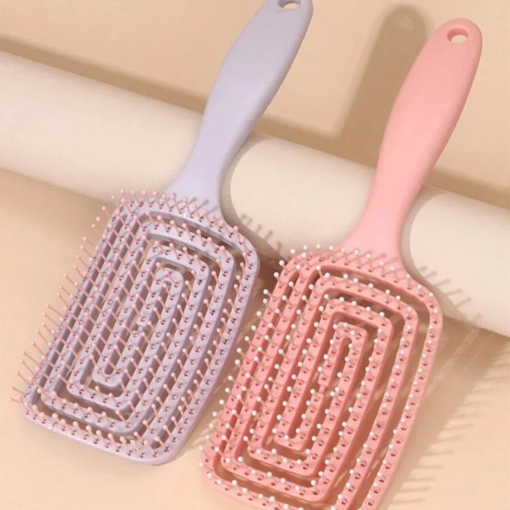 Hair Brush Detangling Comb – Bristle & Nylon Wet Brush for Curly Hair, Women’s Massage Comb, Salon Styling Tool