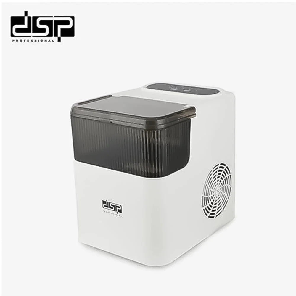 DSP 165W Countertop Ice Maker Machine – 12kg/24H Portable Ice Cube Maker with Ice Scoop, 9 Bullet Ice Cubes in 6–8 Minutes
