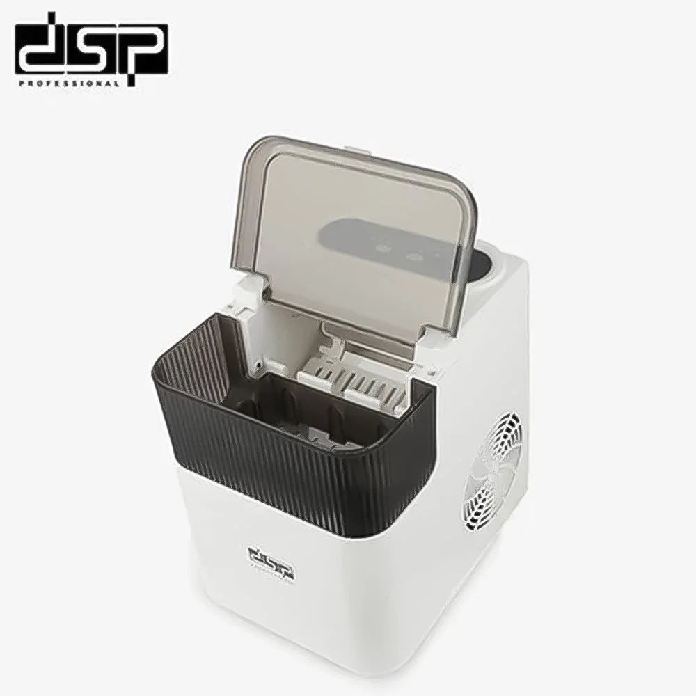 DSP 165W Countertop Ice Maker Machine – 12kg/24H Portable Ice Cube Maker with Ice Scoop, 9 Bullet Ice Cubes in 6–8 Minutes