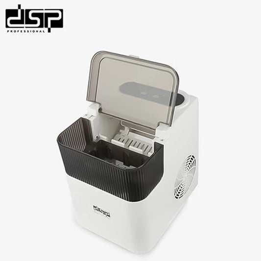 DSP 165W Countertop Ice Maker Machine – 12kg/24H Portable Ice Cube Maker with Ice Scoop, 9 Bullet Ice Cubes in 6–8 Minutes