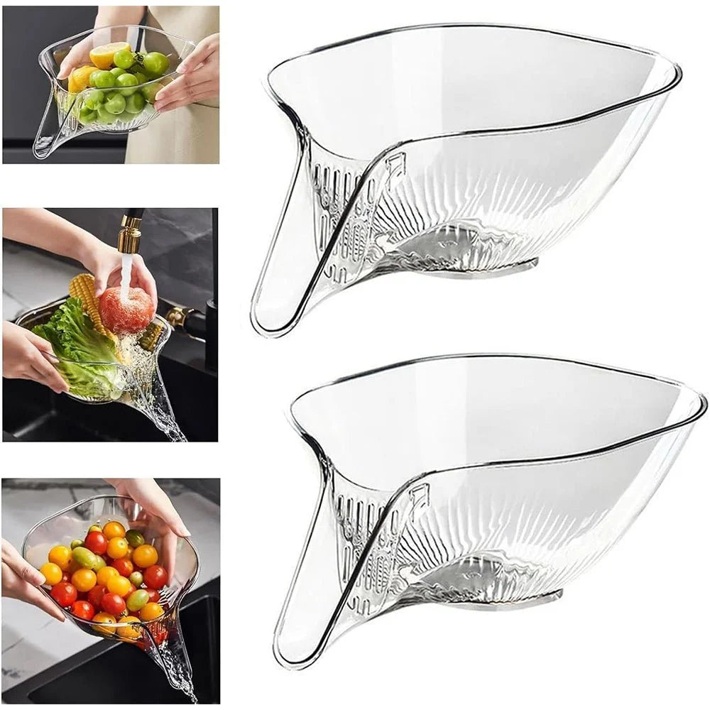 Multifunctional Kitchen Sink Drain Basket – Food Strainer, Washing Basket & Dry-Wet Separation Filter with Cleaning Cloth