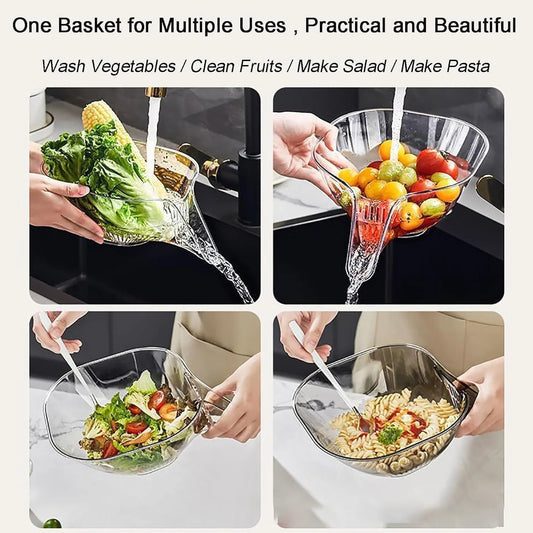 Multifunctional Kitchen Sink Drain Basket – Food Strainer, Washing Basket & Dry-Wet Separation Filter with Cleaning Cloth