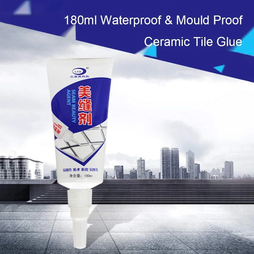 Waterproof Tile Grout Repair Pen & Ceramic Tile Gap Filler – Mold Resistant Seam Repair Adhesive 180ml