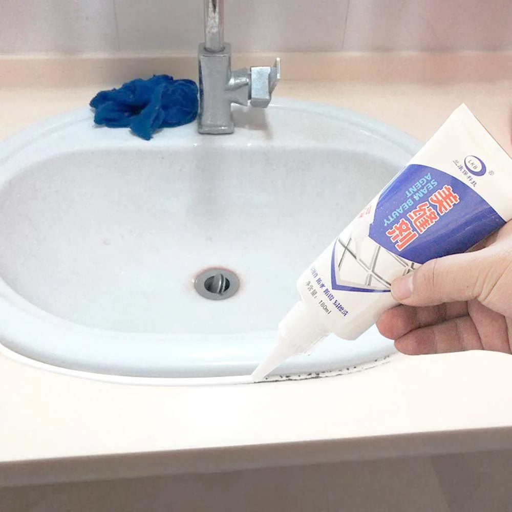 Waterproof Tile Grout Repair Pen & Ceramic Tile Gap Filler – Mold Resistant Seam Repair Adhesive 180ml