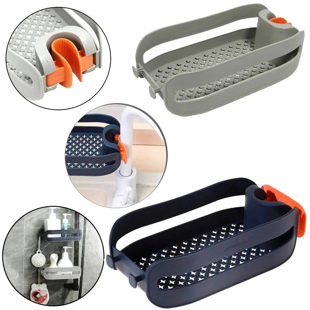 Kitchen Sink Storage Rack – Sponge Holder & Bathroom Organizer Basket for Soap, Brushes and Cleaning Accessories