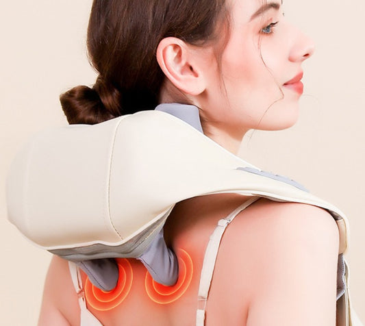 Hands-Free Neck and Shoulder Massager with Heat – Deep Tissue 4D Kneading Shiatsu Massage – Ergopedic Body Wrap for Parents & Seniors – Ideal Father’s Day, Mother’s Day, and Christmas Gift