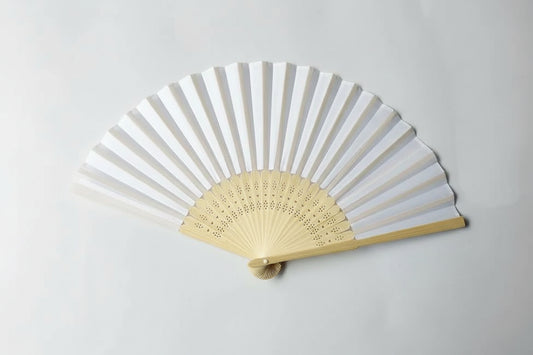 Bamboo Folding Hand Fan – Elegant Paper Fan | Portable Cooling Fan for Summer, Weddings & Events