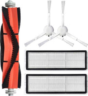 Robot Vacuum Replacement Kit – 2 Main Brush Rollers + HEPA Filters & Side Brushes | High Performance Spare Parts Set