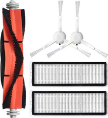 Robot Vacuum Replacement Kit – 2 Main Brush Rollers + HEPA Filters & Side Brushes | High Performance Spare Parts Set