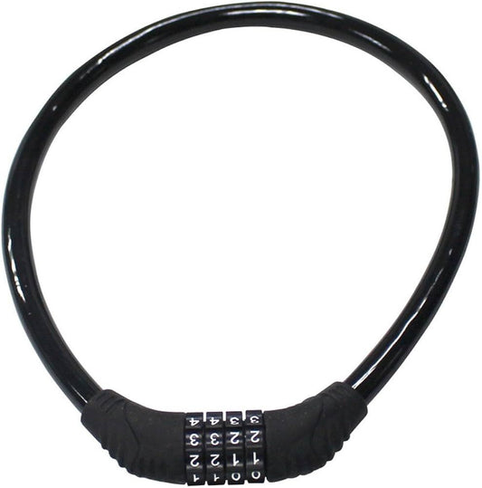 4 Digit Resettable Bike Cable Lock – Anti-Theft Combination Lock for Bicycle, Scooter & Outdoor Use